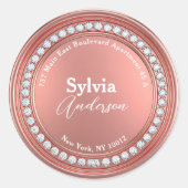 Roos Gold Diamond Sparkle Retouradres Label (Voorkant)