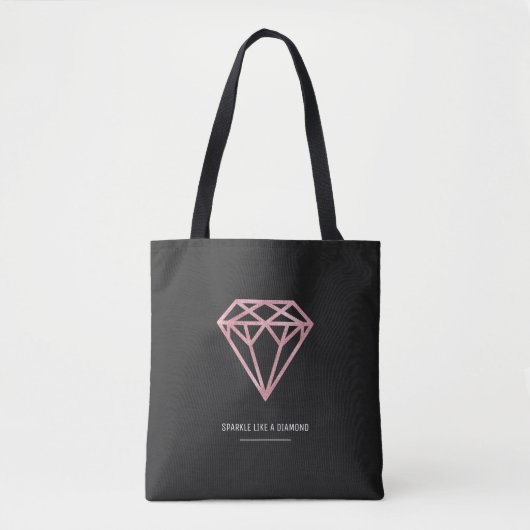 Roos Gold Diamond Tote Bag (Voorkant)