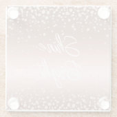 Roos Gold Diamonds Glazen Onderzetter (Achterkant)