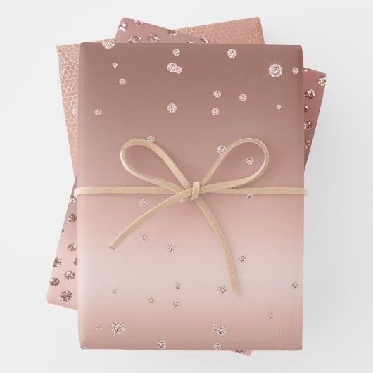 Roos Gold Diamonds Inpakpapier Vel (In situ)