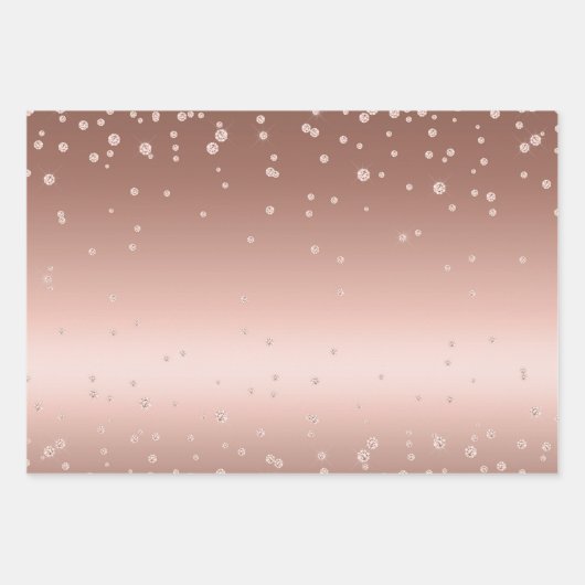 Roos Gold Diamonds Inpakpapier Vel (Voorkant)