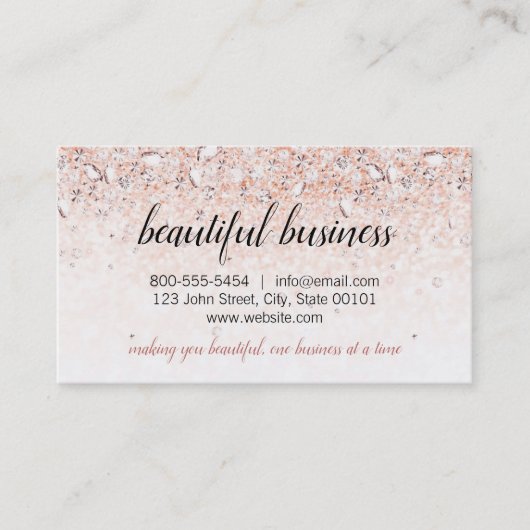 Roos Gold Diamonds Visitekaartje met Afspraak Afsprakenkaartje (Voorkant)