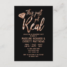 Roos Gold Dit is net echt verlovingsfeest Kaart