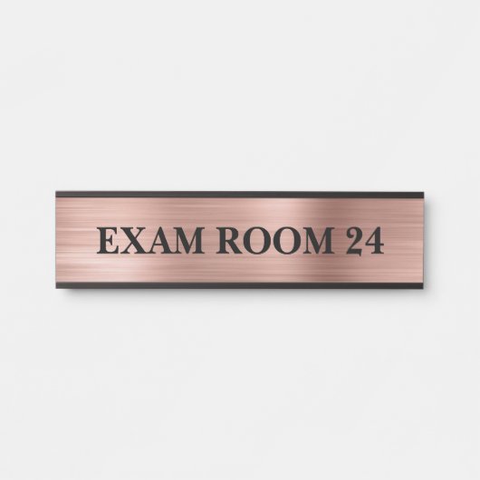 Roos Gold Doctor's Sign Signs Exam Room Deurbordje (Voorkant)