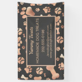 Roos Gold Dog Business Paw Print Spandoek (Verticaal)