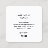 Roos Gold Dog Trainer Training Visitekaartje (Achterkant)