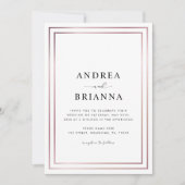 Roos Gold Double Border Lijst alles in één keer Kaart (Voorkant)