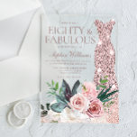 Roos Gold Dress Blush Floral 80th Birthday Party Acryl Uitnodigingen<br><div class="desc">Roos Gold Dress Blush Bloemen Vrouwen 80e Verjaardag Party Acryl uitnodiging Veel meer kledingstijl variaties en bloemstukken in het collectie (zie hieronder)</div>