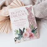 Roos Gold Dress Blush Floral 80th Birthday Party Kaart<br><div class="desc">Roos Gold Dress Blush Floral Womans 80th Birthday Party Invitation - Ook beschikbaar als digitale download Veel meer kledingvariaties en bloemarrangementen in het collectie (zie hieronder)</div>