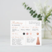 Roos Gold Dress Bruidsmeisje Informatie Kaart (Staand voorkant)