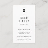 Roos Gold Dress-formulier | Seamstress Tailor Desi Visitekaartje (Achterkant)