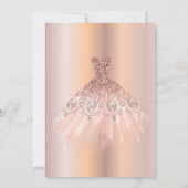 Roos Gold Dress Rainbow Drips 50e verjaardag Kaart (Achterkant)