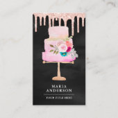 Roos Gold Drids Floral Cake Pastry Chef Bakery Visitekaartje (Voorkant)