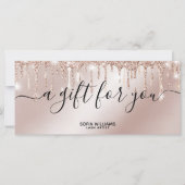 Roos Gold Drip Cadeaubon Cadeaubon logo toevoegen (Voorkant)