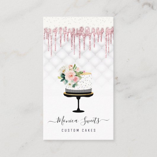 roos Gold Drip Custom Cakes Visitekaartje (Voorkant)