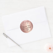 Roos Gold Dripping Glitter & Diamond Birthday Ronde Sticker (Envelop)