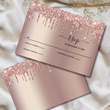 Roos Gold Dripping Glitter druppelt bruisend huwel