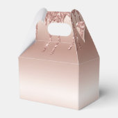 Roos Gold Dripping Glitter Metallic Shine Bedankdoosjes (Achterkant)