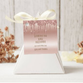 Roos Gold Dripping Glitter Metallic Shine Bedankjes Labels