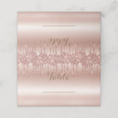Roos Gold Dripping Glitter Metallic Shine Plaatskaartje (Buitenkant ongevouwen)