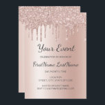 Roos Gold Dripping Glitter Sweet 16 Vrijgezellenfe Kaart<br><div class="desc">Blush Pink - Roos Gold Sparkly en Girly Dripping Glitter Sweet 16 (zestien) Verjaardagsfeest, 1e, 13e, 15e, 18e, 30e, 40e, 60e, 70e, 80e, 90e, 100e vrouwen Verjaardagsfeest, Vrijgezellenfeest, vrijgezellenfeest, Baby shower (Baby Girl), doop, bedrijfsevenement, bruiloft Jubilea Sjabloon of quinceanera Celebration, uitnodigingsfeest. Dit is de perfecte moderne, chique, trendy en elegante...</div>