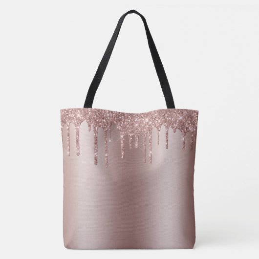 Roos Gold Dripping Glitter Tas (Achterkant)