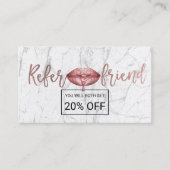 Roos Gold Dripping Lips maken artistieke verwijzin Aanbevelingskaartje (Voorkant)