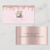 Roos Gold Drips Bakkerij Mixer Flowers Visitekaartje (Voorkant / Achterkant)