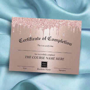 Roos Gold Drips Certificate of Complement Award