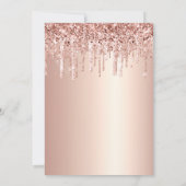 Roos Gold Drips Girly Modern Drive beroemd gemaakt Kaart (Achterkant)