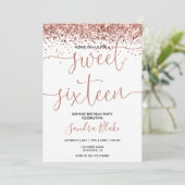 Roos Gold Drips Girly Modern Drive beroemd gemaakt Kaart (Staand voorkant)