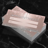Roos Gold Drips Silver Glitter Salon Appointment Afsprakenkaartje