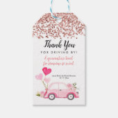 Roos Gold Drive door Vrijgezellenfeest Dank u Labe Cadeaulabel (Voorkant)