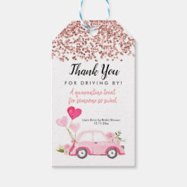 Roos Gold Drive door Vrijgezellenfeest Dank u Labe Cadeaulabel