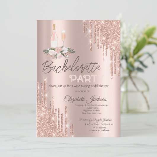 Roos Gold Drivers Bachelorette Party Kaart (Staand voorkant)