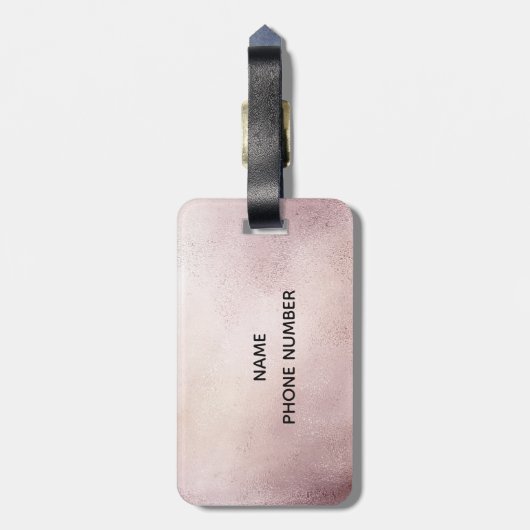 Roos Gold Drivers Glitter Monogram Bagage Bagagelabel (Achterkant verticaal)