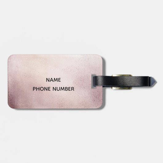 Roos Gold Drivers Glitter Monogram Bagage Bagagelabel (Achterkant horizontaal)