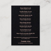 Roos Gold Drivers Homemade Bath Body Ingredient Li Visitekaartje (Achterkant)