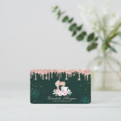 Roos Gold Drivers Mixer Flowers Green Visitekaartje (Staand voorkant)