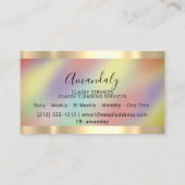 Roos Gold Drivers omhuld holograaf Visitekaartje (Achterkant)