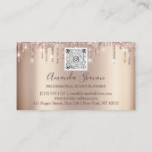 Roos Gold Drivers Rozen Logo Event Planner QRCODE Visitekaartje (Achterkant)
