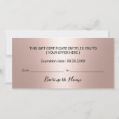 Roos Gold Drivers Salon Spa Cadeaubonnen (Achterkant)