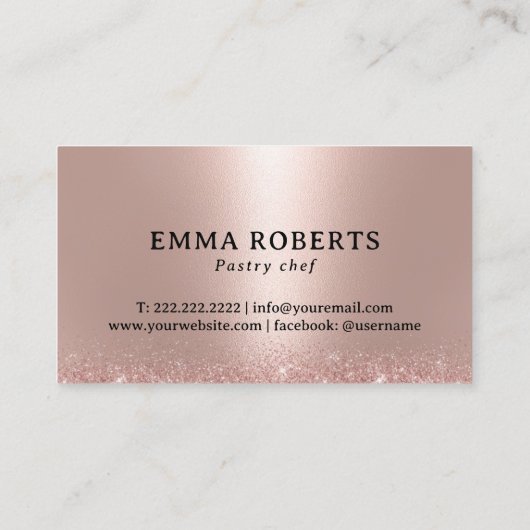 Roos Gold Drivers - Whisk Cupcake bakkerij Visitekaartje (Achterkant)