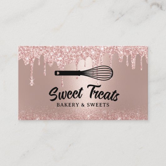 Roos Gold Drivers - Whisk Cupcake bakkerij Visitekaartje (Voorkant)