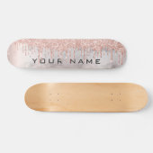 Roos Gold Drives - Aangepaste meisjesnaam Persoonlijk Skateboard (Horizontaal)