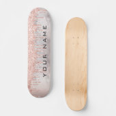 Roos Gold Drives - Aangepaste meisjesnaam Persoonlijk Skateboard (Voorkant)