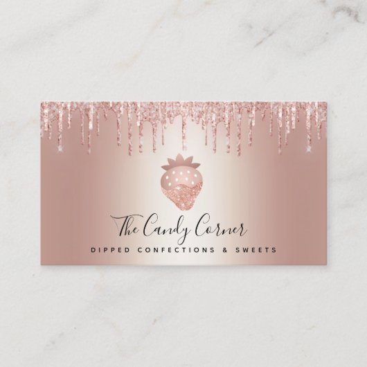 Roos Gold Drives Aardbeienbeslag Visitekaartje (Voorkant)