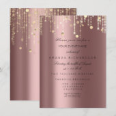 Roos Gold Drives Confetti Bridal Birthday Kaart (Voorkant / Achterkant)