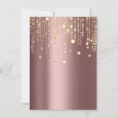 Roos Gold Drives Confetti Bridal Birthday Kaart (Achterkant)