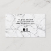 Roos Gold Drives Lips Marble Makeup Artist Salon Visitekaartje (Achterkant)